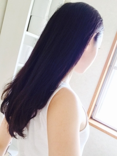 日本人特有の、美しい黒髪